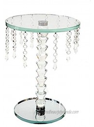 Essential Decor Entrada Collection 26.75"x13.75" Glass Table with Crystal