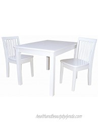 International Concepts 3 Piece Children's Table and Chairs Linen White