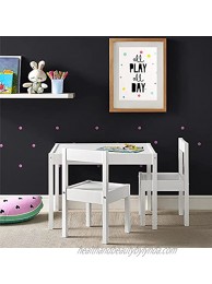 Baby Relax Hunter 3 Piece Kiddy Table and Chair Set White DA7501W