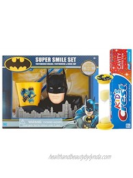Dc Comics Batman 6pc Super Hero Smile Gift Set! Includes Toothbrush Brushing Timer Toothpaste Toothbrush Holder & Rinse Cup!