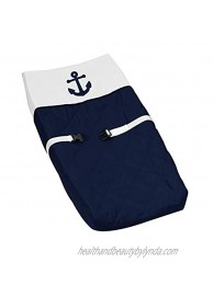 Baby Changing Pad Cover for Anchors Away Nautical Navy and White Collection