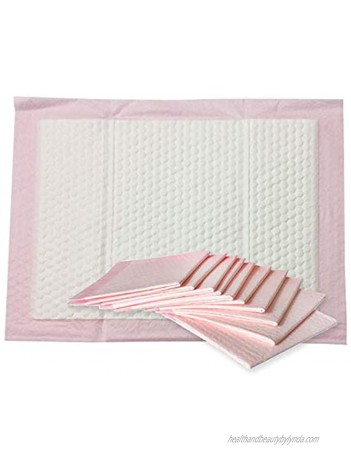 Baby Disposable Underpad Incontinence Changing Pad with Soft Non-Woven Fabric Breathable Waterproof Leak Proof Quick Absorb Pink 13X18in 25Pack