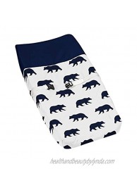 Navy Blue and White Changing Pad Cover for Big Bear Collection by Sweet Jojo Designs