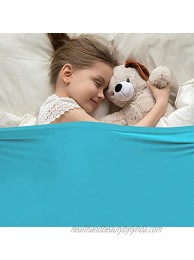 Galagee Sensory Compression Bed Sheet for Kids with Mesh Wash Bag Comfortable,Stretchy,Breathable Compression Sheet Help with Autism,ADHD,SDP,Sensory Processing Disorder Twin Size,Turquoise