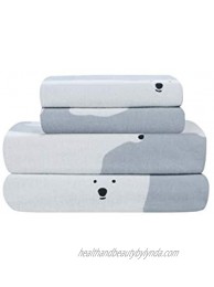 Luxurious 100% Cotton Flannel Christmas Holiday Season Temperature Regulating Softest 4-Piece Bed Sheet Set Polar Bear Print King
