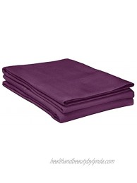 Superior Premium Cotton Flannel Pillowcases All Season 100% Brushed Cotton Flannel Bedding Pillowcase Set of 2 Purple Solid King Pillowcases