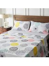 Uozzi Bedding Printed 4 Pieces Girls Bed Sheets Set Queen Size 1500 Soft Brushed Microfiber Colorful Dots and Stripes Patterned Adult Bedding Set