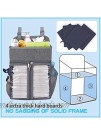 BAGLHER Hanging Diaper Organizer,Baby Diaper Organizer is Suitable for Hanging on Diaper Table Nursery and All Cribs. Baby Supplies Storage Diaper Rack Diaper Stacker.Gray