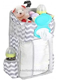 Hanging Diaper Caddy Organizer Stacker Hanging Diaper Organizer for Changing Table and Crib Diaper Stacker and Crib Organizer | Hanging Diaper Caddy Organizer for Baby Essentials without light