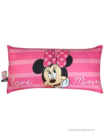 Disney Minnie Mouse Love Decorative Body Pillow Cover Kids Super Soft 1-Pack Bed Pillow Cover Measures 20 Inches x 54 Inches Official Disney Product