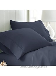 ienjoy Home 2 Piece Double Brushed Pillowcase Set King Navy