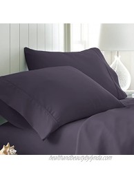ienjoy Home 2 Piece Double Brushed Pillowcase Set King Purple