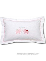 Jacaranda Living Cotton Percale Baby Boudoir Pillow Cover Umbrella Elephant Pink