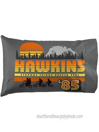 Jay Franco Stranger Things Hawkins 85 1 Pack Pillowcase Double-Sided Kids Super Soft Bedding Official Netflix Product