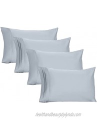 YIYEA Premium 1800 Ultra-Soft Kids Microfiber Pillowcase Set Double Brushed Wrinkle Resistant Standard Pillowcase Set of 4,20" 26"